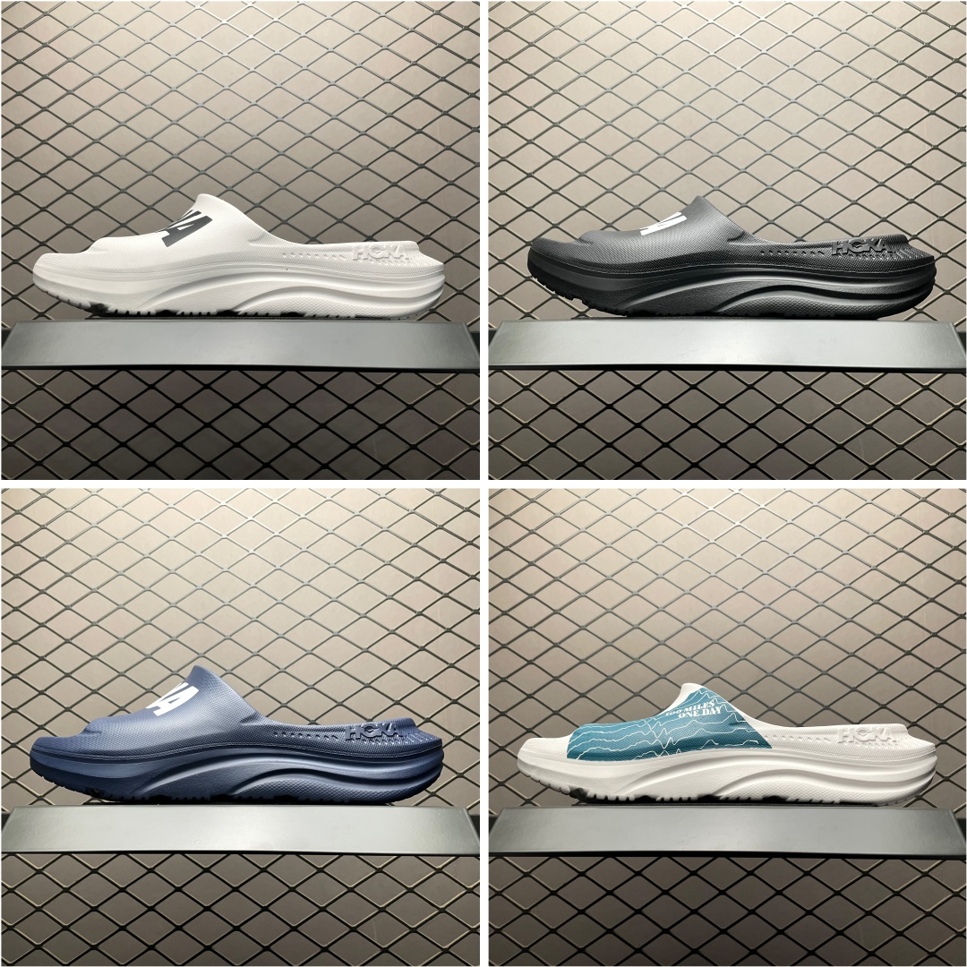   莞产原厂品质 HOKA ONE ONE ORA 舒适休闲 超轻超弹力厚底轻量休闲一字拖鞋 凉鞋 原版
