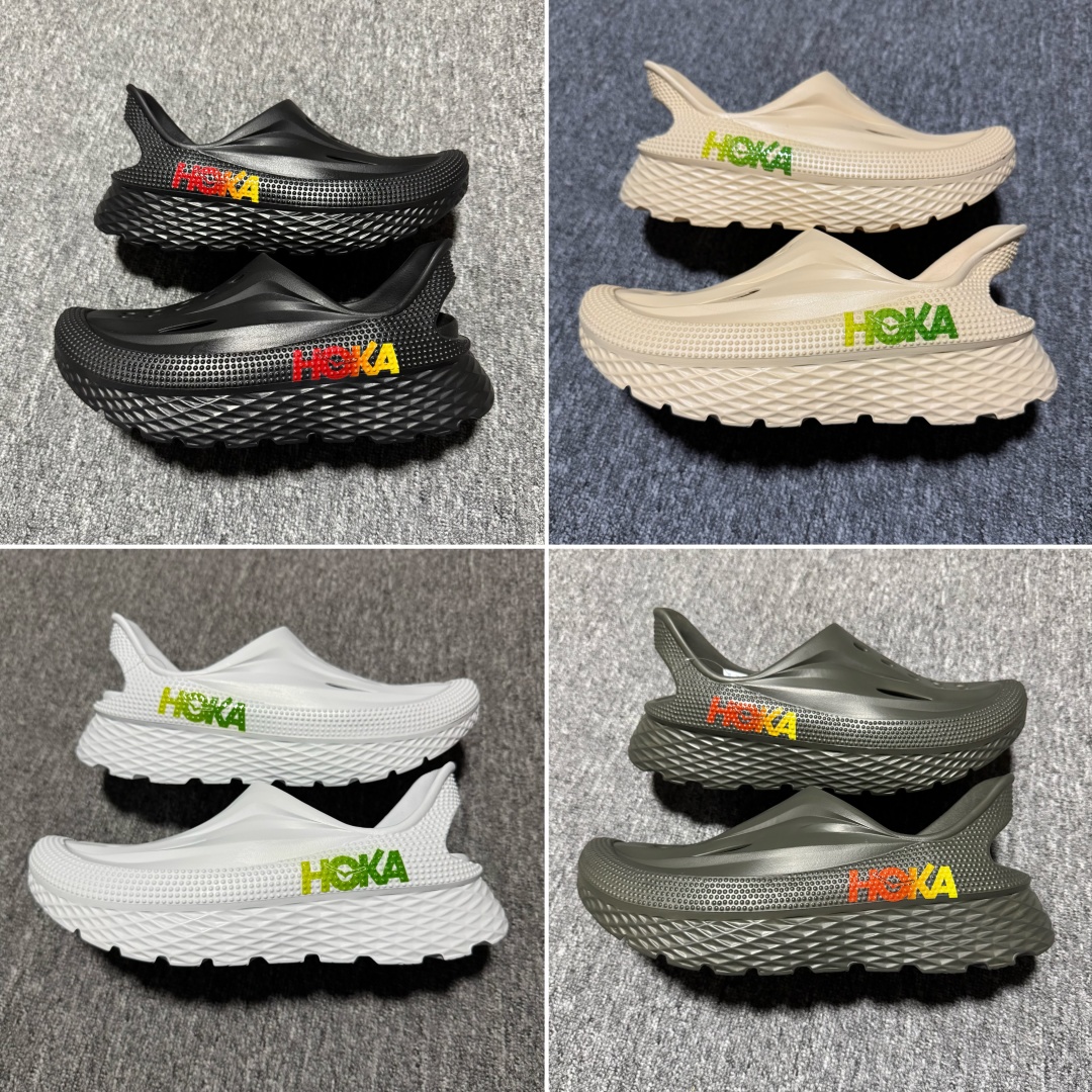   莞产原厂品质 HOKA ONE ONE 舒适休闲 超轻超弹力厚底轻量休闲凉鞋 包头拖鞋 洞洞鞋  原