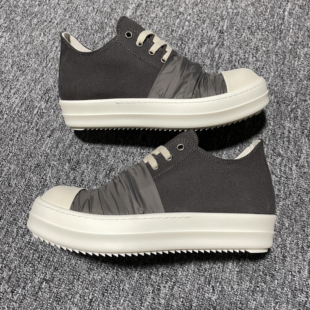  Rick Owens 瑞克 欧文斯 低帮高街休闲板鞋 原鞋开发 独家私模大底 针车间距都是极致还原 一