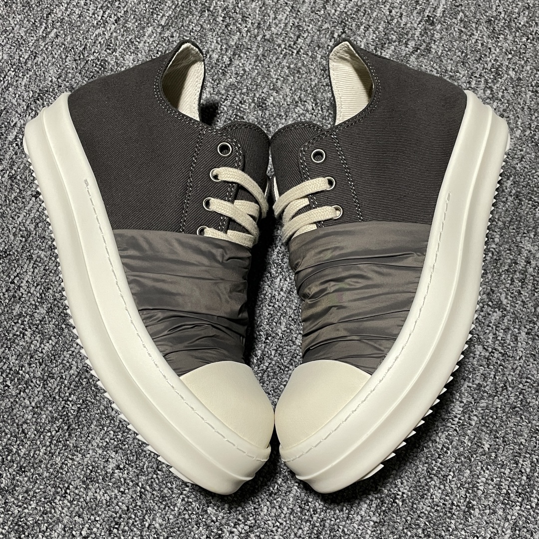  Rick Owens 瑞克 欧文斯 低帮高街休闲板鞋 原鞋开发 独家私模大底 针车间距都是极致还原 一