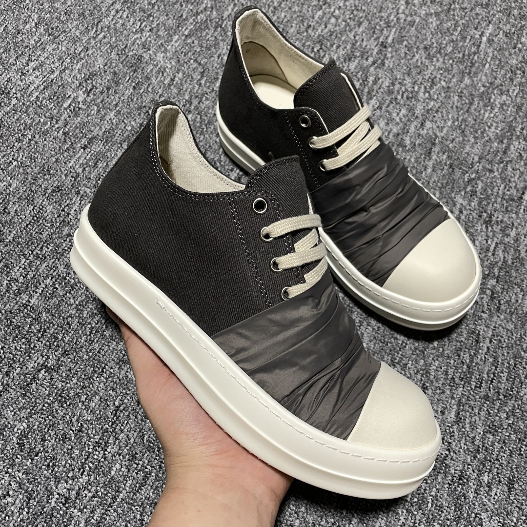  Rick Owens 瑞克 欧文斯 低帮高街休闲板鞋 原鞋开发 独家私模大底 针车间距都是极致还原 一