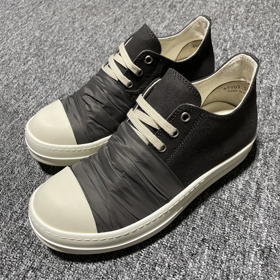  Rick Owens 瑞克 欧文斯 低帮高街休闲板鞋 原鞋开发 独家私模大底 针车间距都是极致还原 一