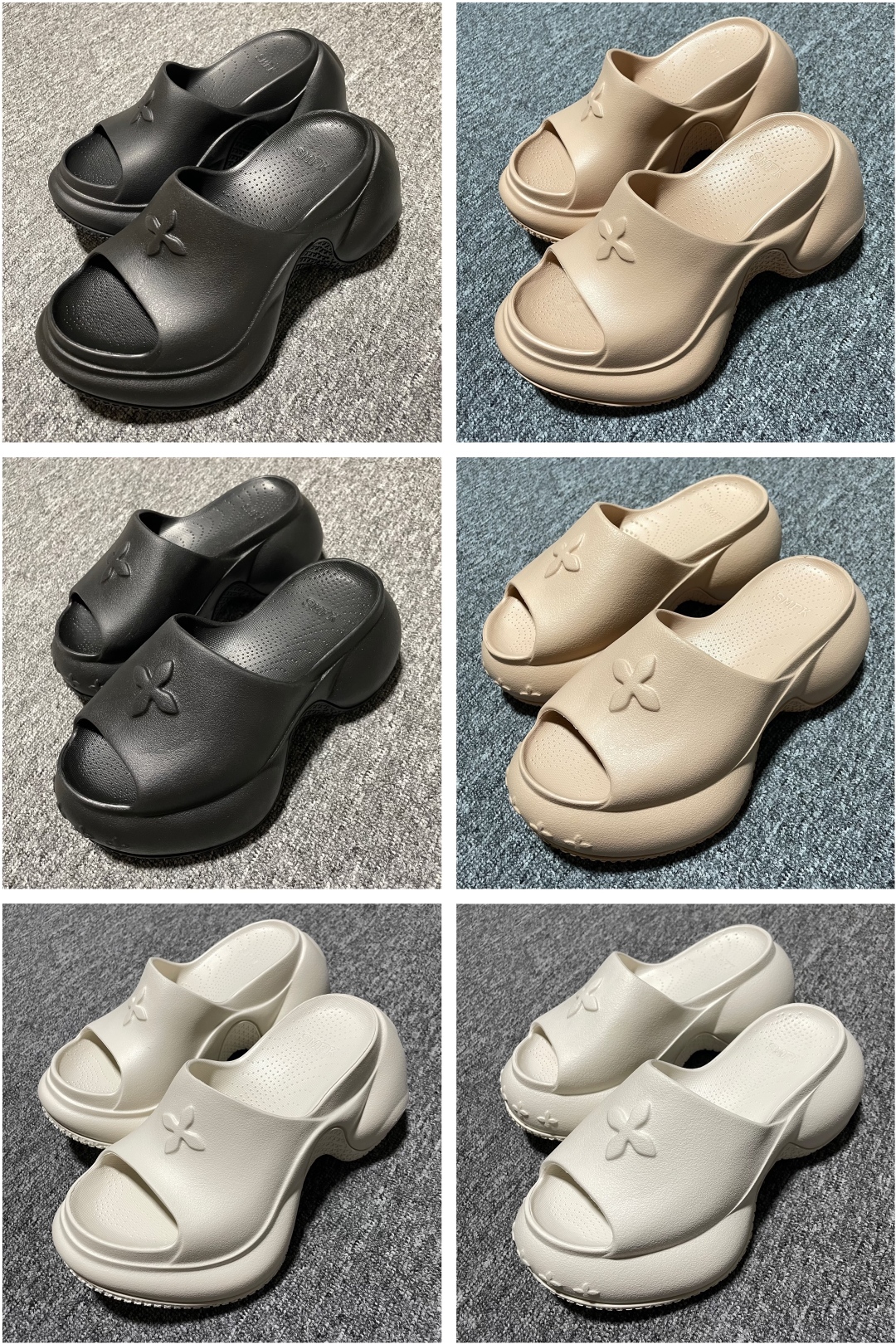  小红书爆款 SMFK Compass Sandals 十字花系列 厚底潮流休闲拖鞋 全新开发双层层超轻