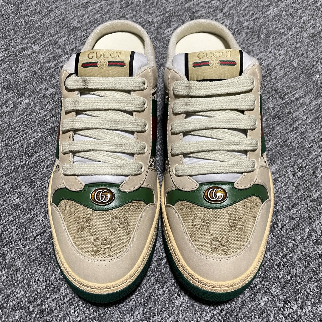   Gucci 古驰 Screener GG珐琅 复古老爹板鞋 海淘代购专供品质 正确楦型 正确固特异无