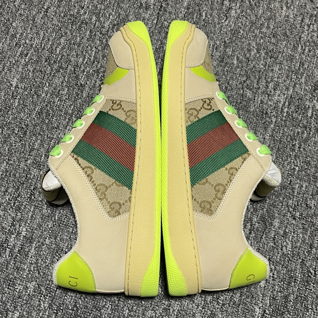   Gucci 古驰 Screener GG珐琅 复古老爹板鞋 海淘代购专供品质 正确楦型 正确固特异无