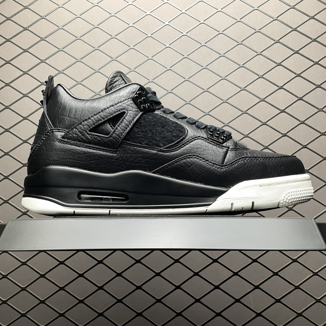   Air Jordan 4   Pony Hair Black  AJ4乔4 黑白巅峰 文化篮球鞋 -