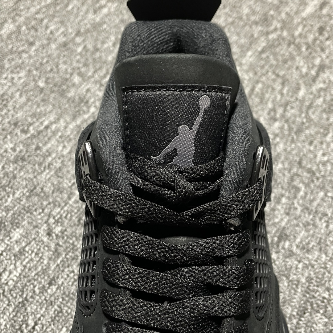   纯原 Air Jordan 4  Black Cat  AJ4乔4 文化篮球鞋 粉黑 FV5029-