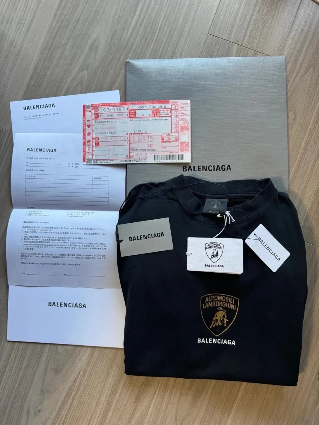  S# Automobili Lamborghini x BLCG 巴黎世家 兰博基尼联名短袖 真正原