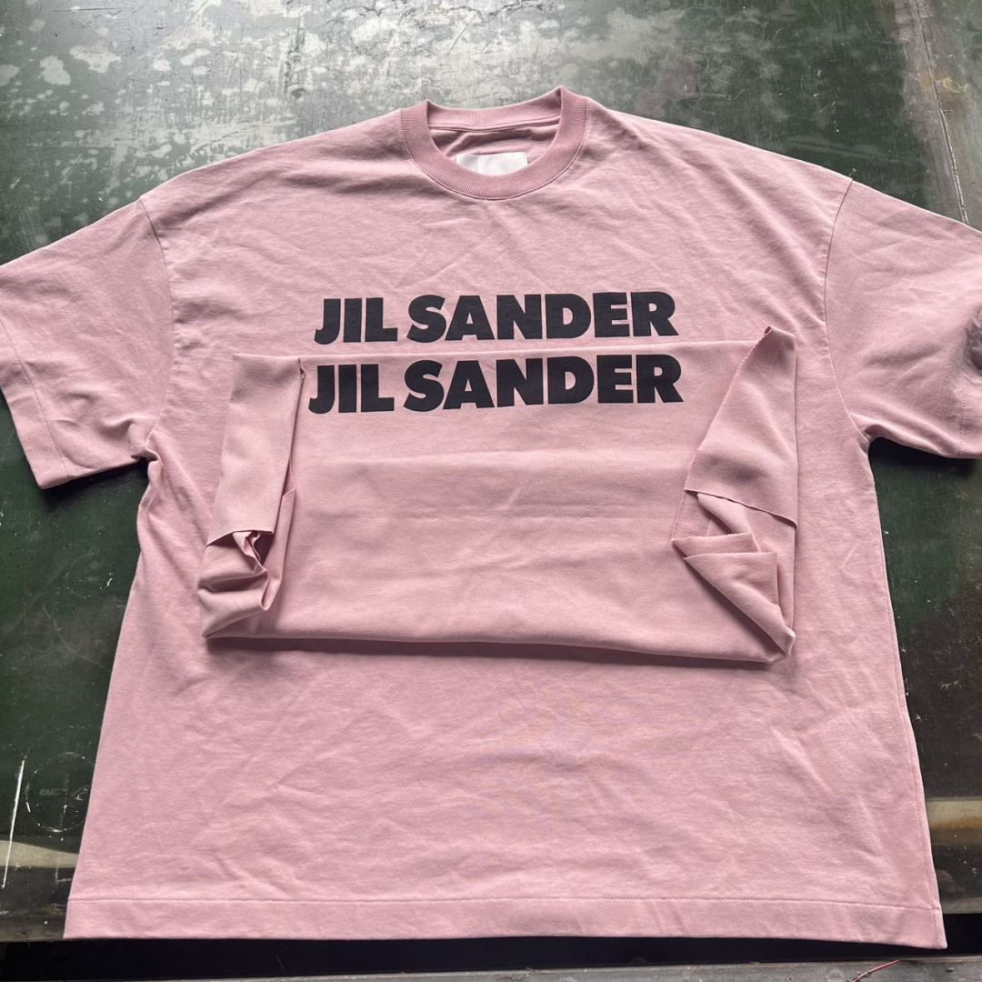   S# Jil Sander 吉尔桑德 大字母猛男粉短袖 真正原版购回开发 高端零售专供 品质保证 1