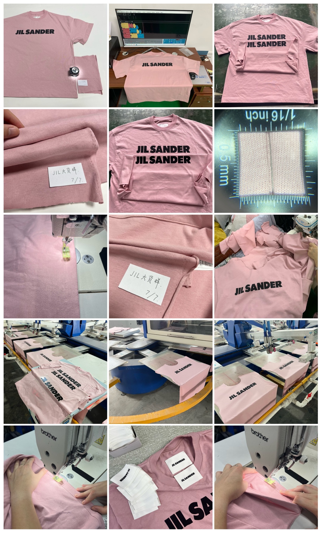  S# Jil Sander 吉尔桑德 大字母猛男粉短袖 真正原版购回开发 高端零售专供 品质保证 1