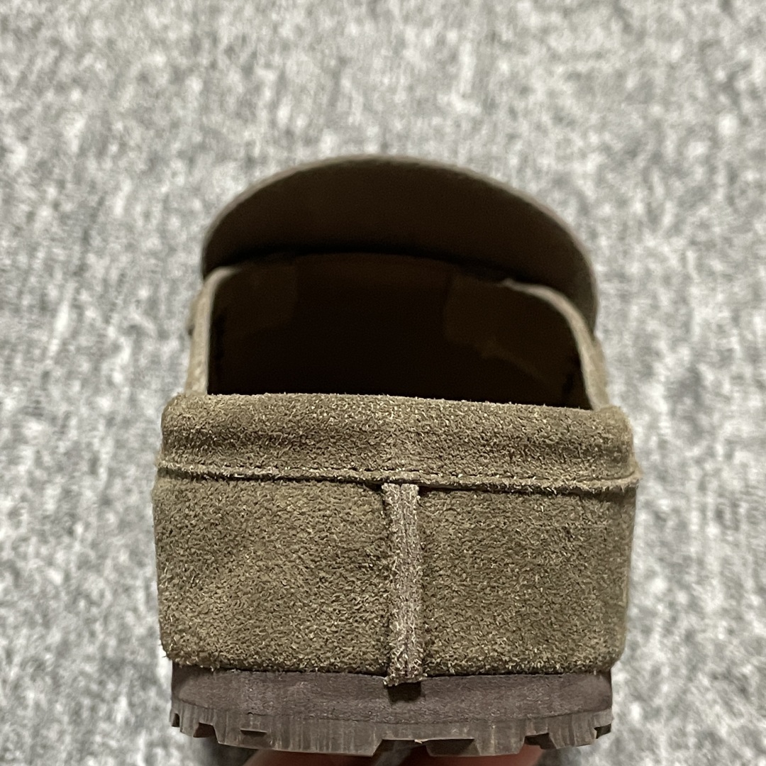  Birkenstock 博肯 Grobe 老钱风 穆勒系列包头乐福牛皮绒面革复古软木底休闲拖鞋 时下大