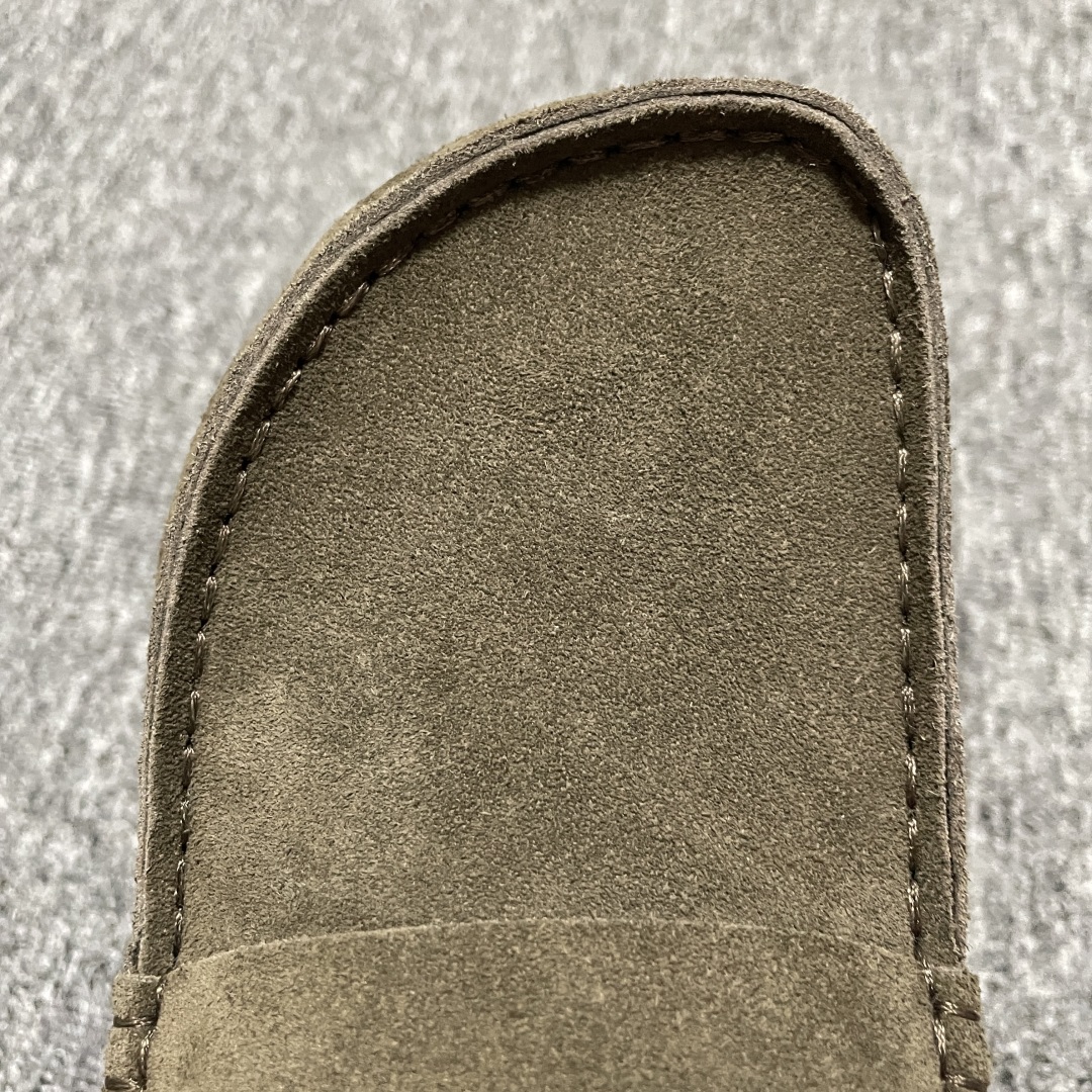  Birkenstock 博肯 Grobe 老钱风 穆勒系列包头乐福牛皮绒面革复古软木底休闲拖鞋 时下大