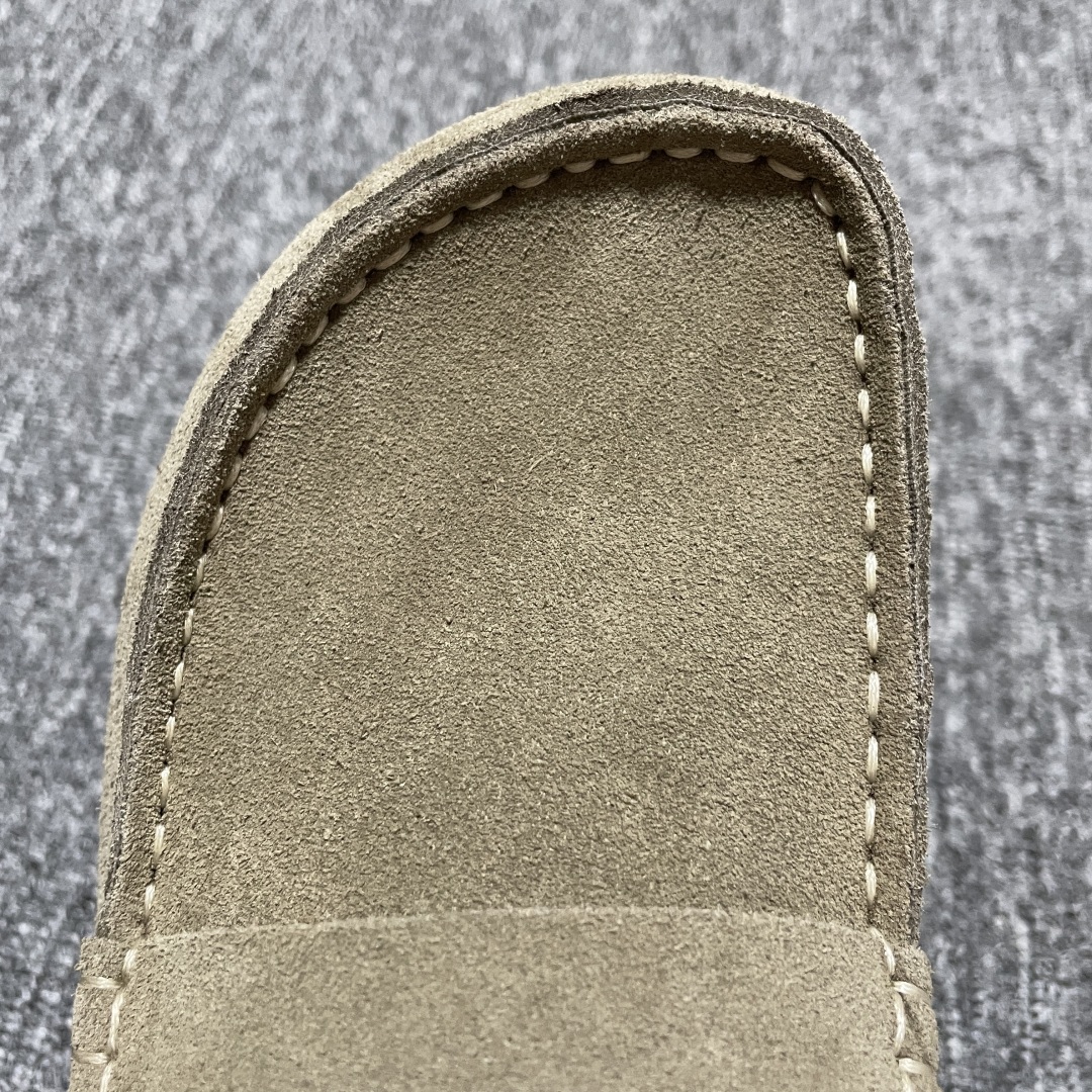  Birkenstock 博肯 Grobe 老钱风 穆勒系列包头乐福牛皮绒面革复古软木底休闲拖鞋 时下大