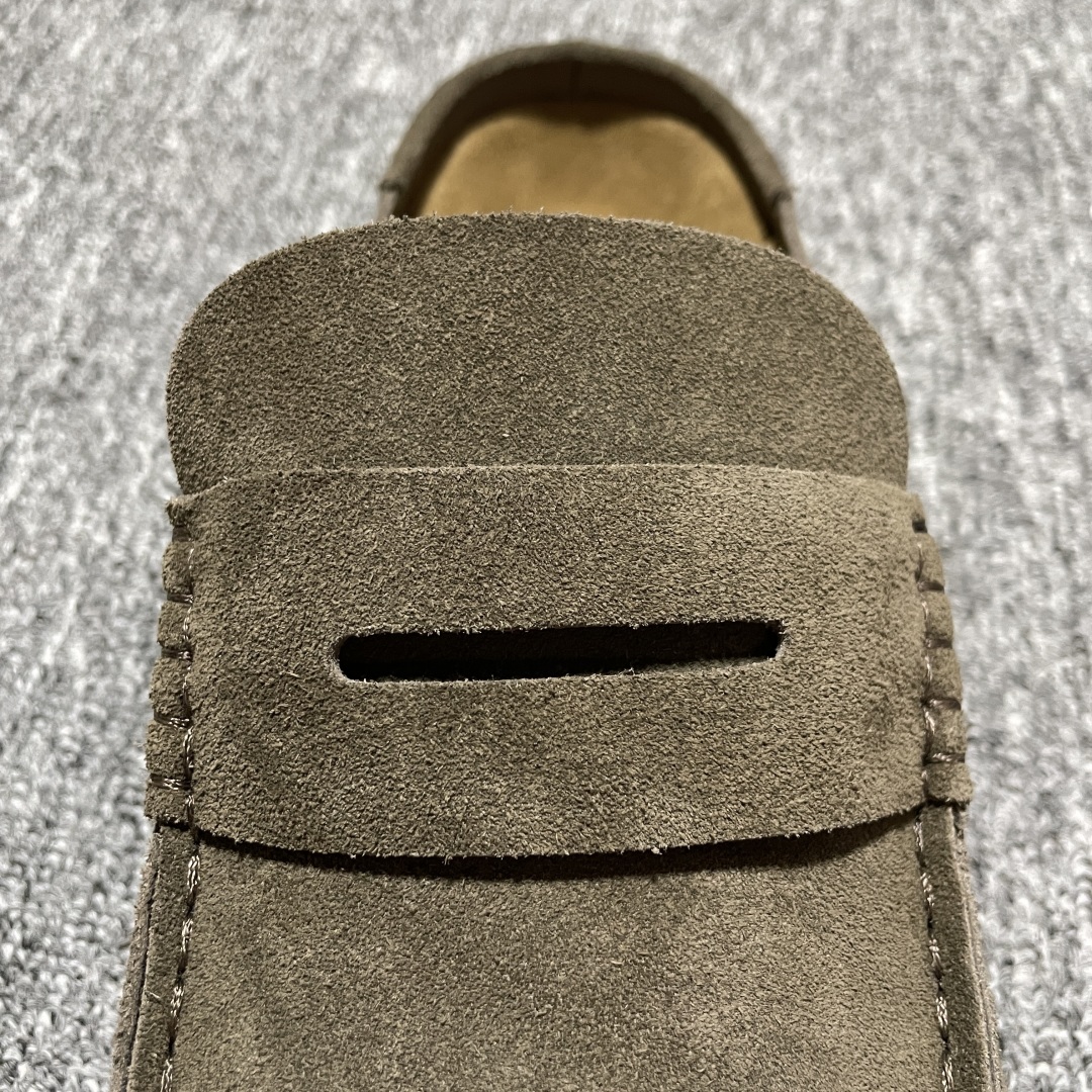  Birkenstock 博肯 Grobe 老钱风 穆勒系列包头乐福牛皮绒面革复古软木底休闲拖鞋 时下大