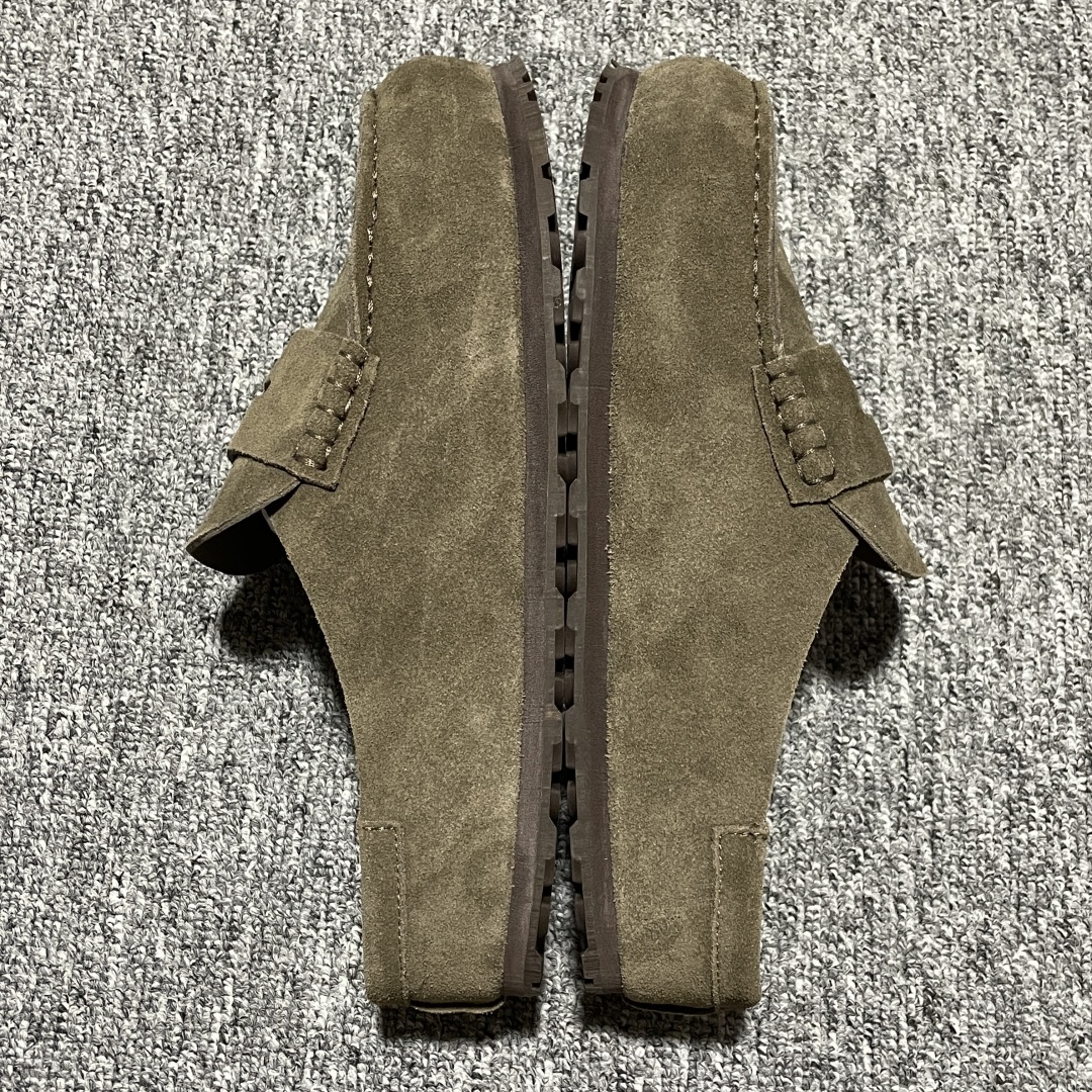  Birkenstock 博肯 Grobe 老钱风 穆勒系列包头乐福牛皮绒面革复古软木底休闲拖鞋 时下大