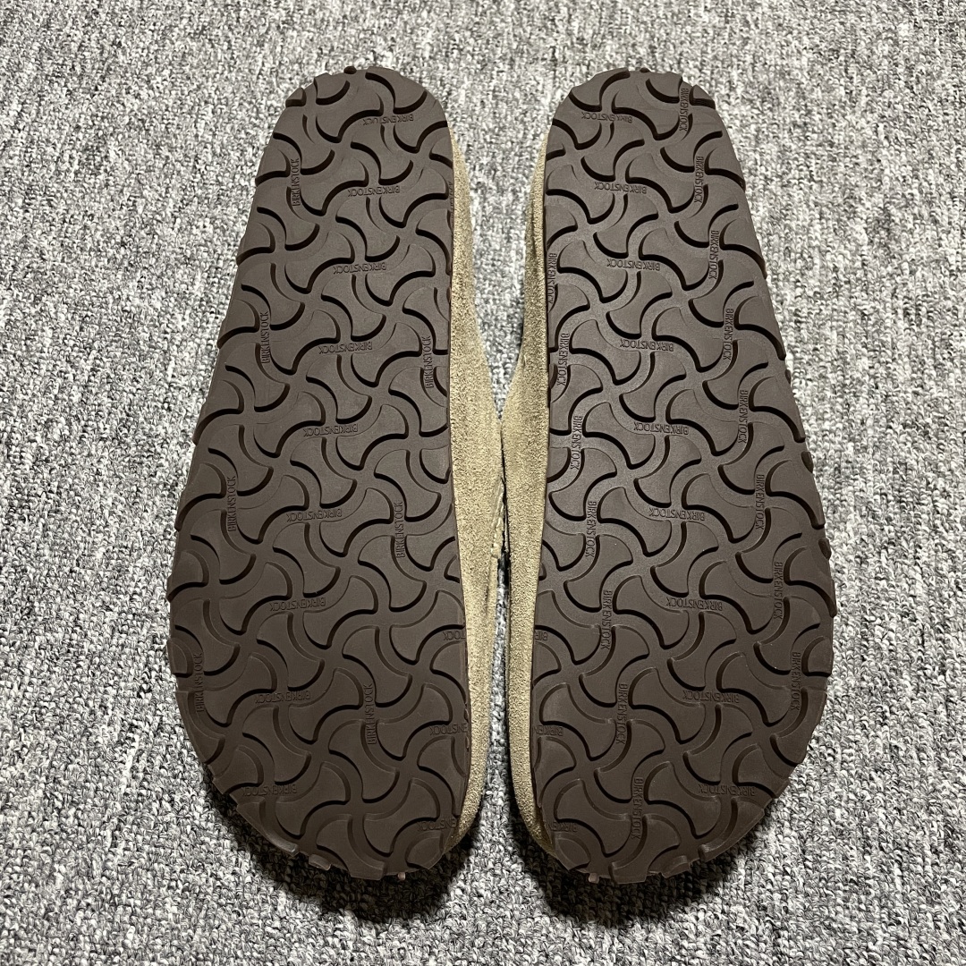  Birkenstock 博肯 Grobe 老钱风 穆勒系列包头乐福牛皮绒面革复古软木底休闲拖鞋 时下大