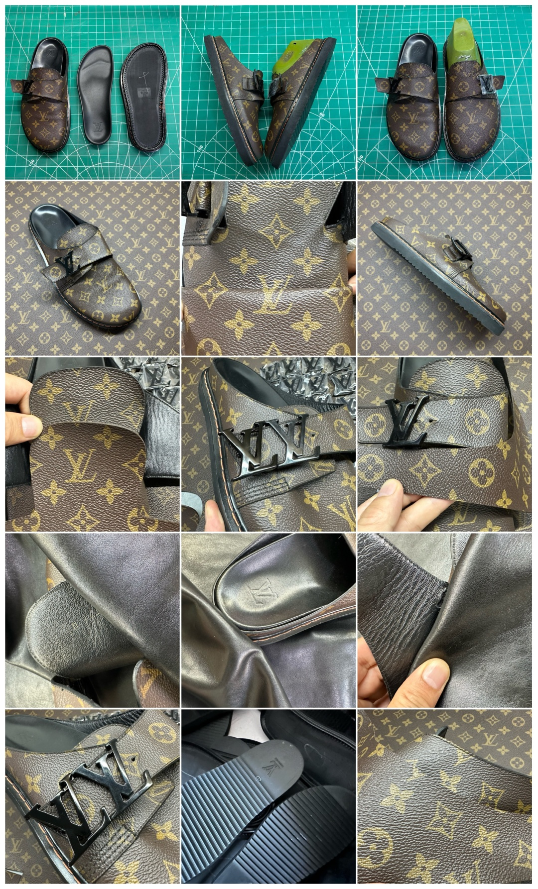 图片[8]-原厂级 原厂级 Louis Vuitton Easy 路易威登 LV 皮革拼接 博肯半包头 拖鞋 凉鞋 当前两色 新配色不断开发出货中 ！原版开发 高端外贸平台 零售专供品质 纳米级复刻 独家私模大底 原厂进口特A 9级真正1比1老花鞋面 9级为最顶面料 全鞋印花对点对位 内里采用全粒面头层牛皮 原版定制电镀五金辅料 整体还原度95%以上 尺码：38 39 40 41 42 43 44 45 46 -选品中心