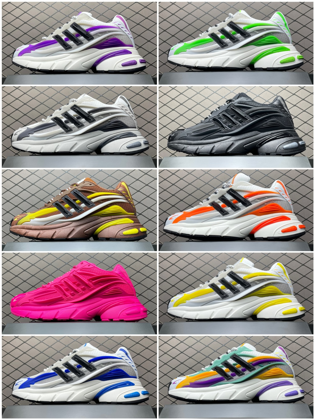 图片[8]-外贸爆款 Pharrell x AD Adistar Jellyfish 联名款低帮复古风老爹鞋 JP9264 未来科技感十足 以3D风格焕新演绎标志性三条纹 为造型添上点睛之笔 金属质感视觉效果TPU自带哑光反射 非常的细节 最大的亮点无疑是鞋屁股 大块的tpu包裹 让增高的大底不再突兀 更显腿长脚细 尺码：36 36.5 37 38 38.5 39 40 40.5 41 42 42.5 43 44 44.5 45 46 47-选品中心