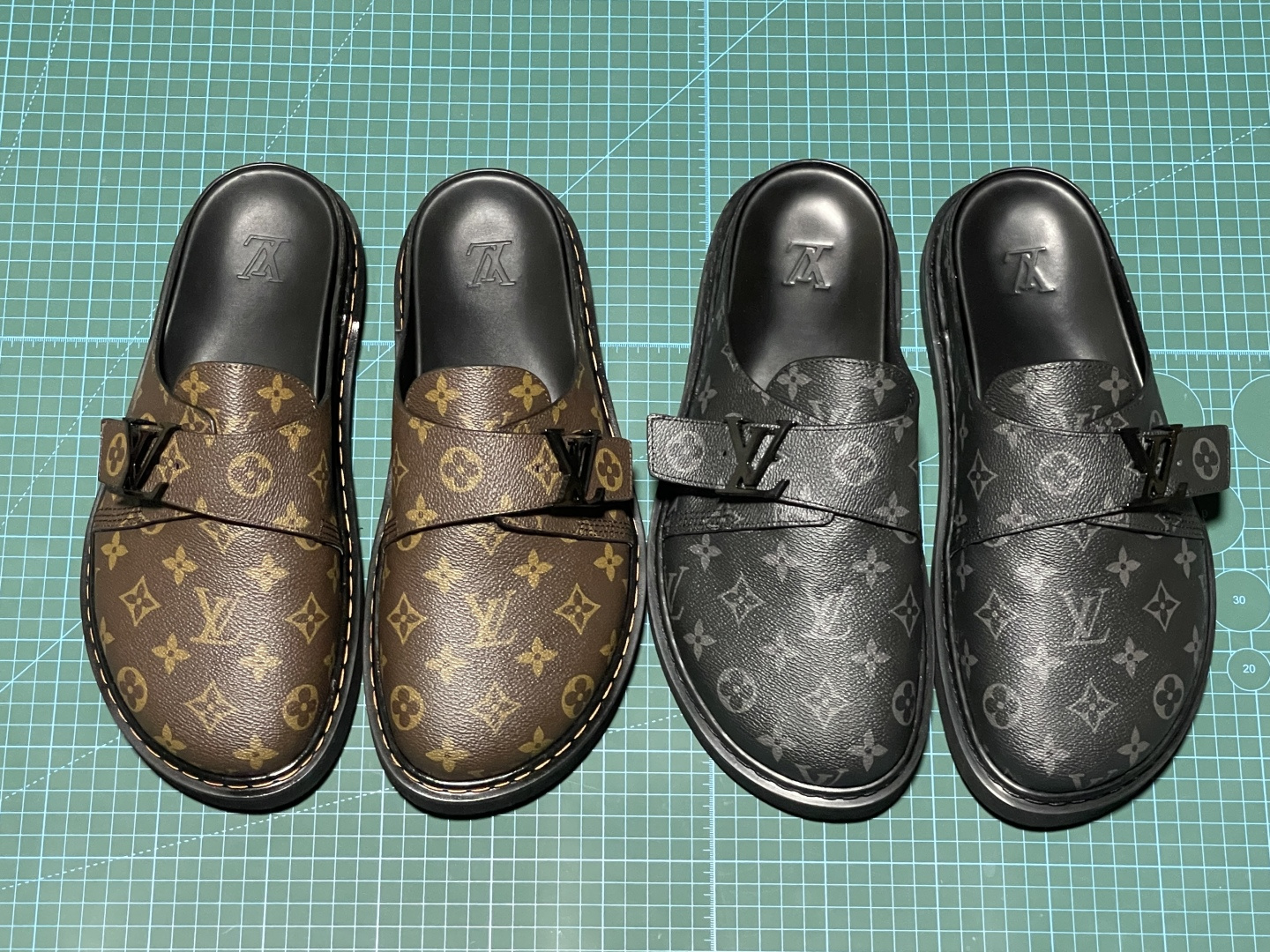 图片[10]-原厂级 原厂级 Louis Vuitton Easy 路易威登 LV 皮革拼接 博肯半包头 拖鞋 凉鞋 当前两色 新配色不断开发出货中 ！原版开发 高端外贸平台 零售专供品质 纳米级复刻 独家私模大底 原厂进口特A 9级真正1比1老花鞋面 9级为最顶面料 全鞋印花对点对位 内里采用全粒面头层牛皮 原版定制电镀五金辅料 整体还原度95%以上 尺码：38 39 40 41 42 43 44 45 46 -选品中心