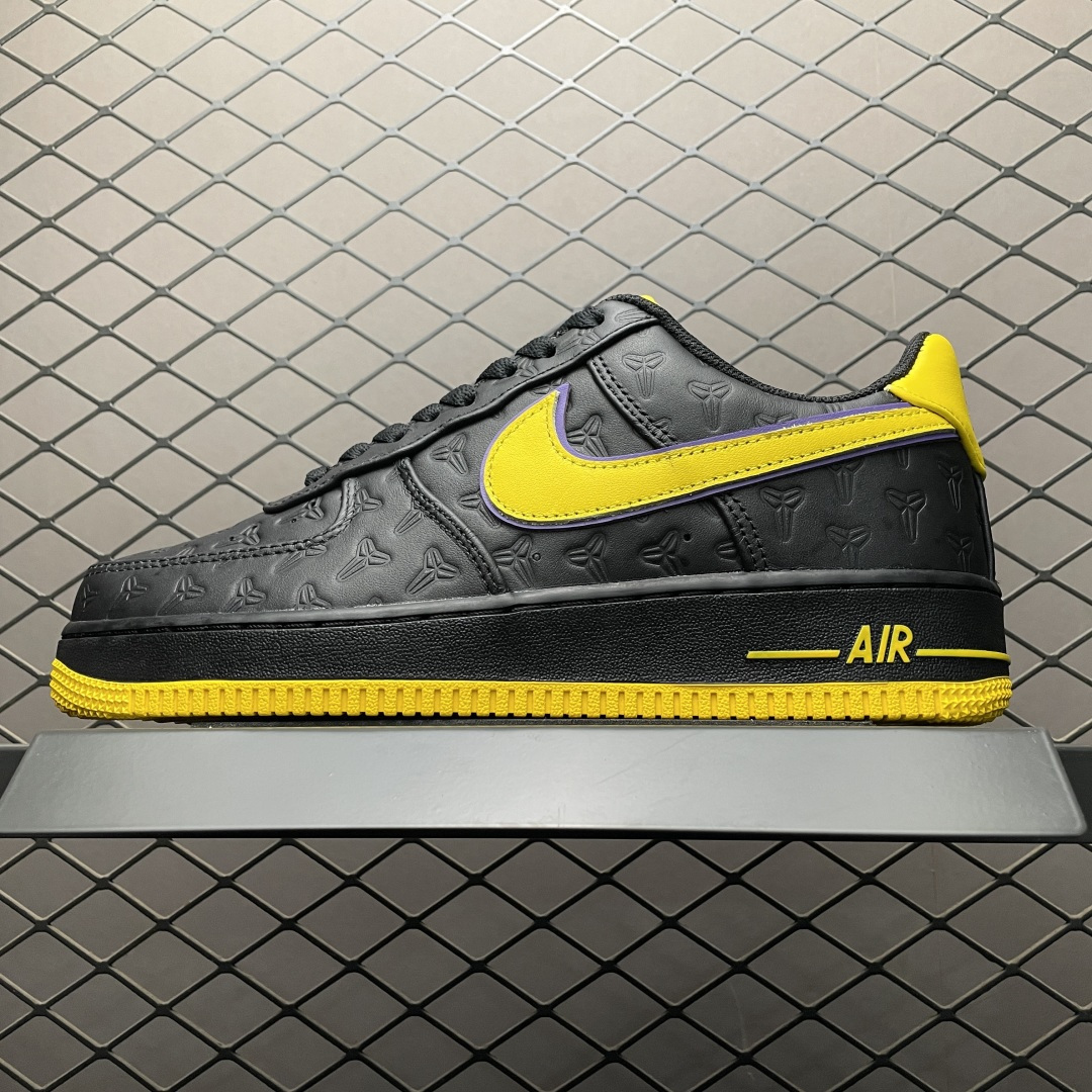 Nike Air Force 1 Low Kobe Bryant Shoes - Black and Yellow Limited Edition