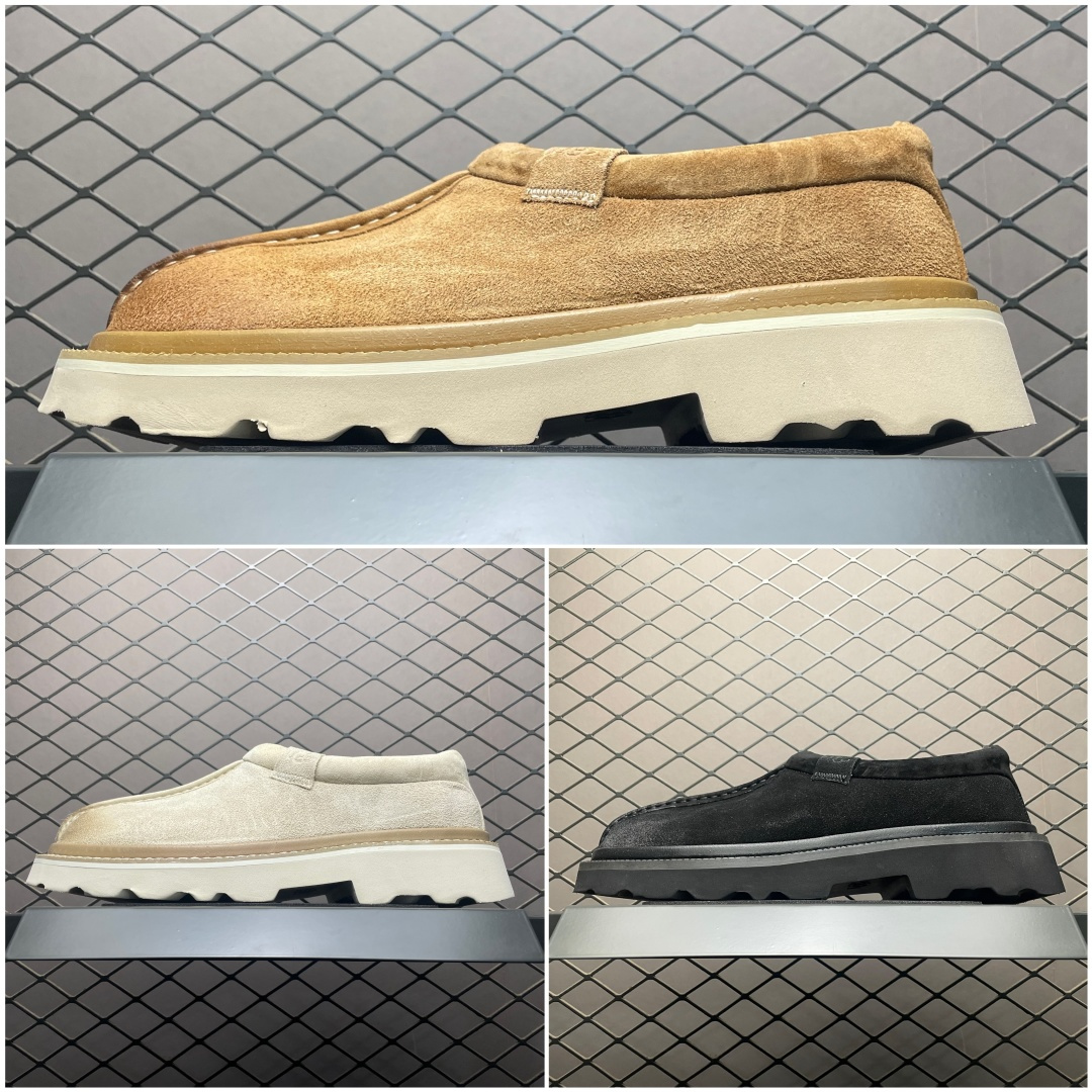 图片[8]-UGG Tasman Lug 2025 新款 塔斯曼系列男鞋 1166913 鞋面采用牛剖层 内里透气网面 传统Eva轻翼大底 档次与舒适并存 一脚蹬设计 穿脱自如 搭配阔腿工装 美式复古巴恩风 鞋头有油蜡做旧感 潮范轻松拿捏 内增加绒鞋垫一副（售后需配件齐全）尺码：40 41 42 43 44-选品中心