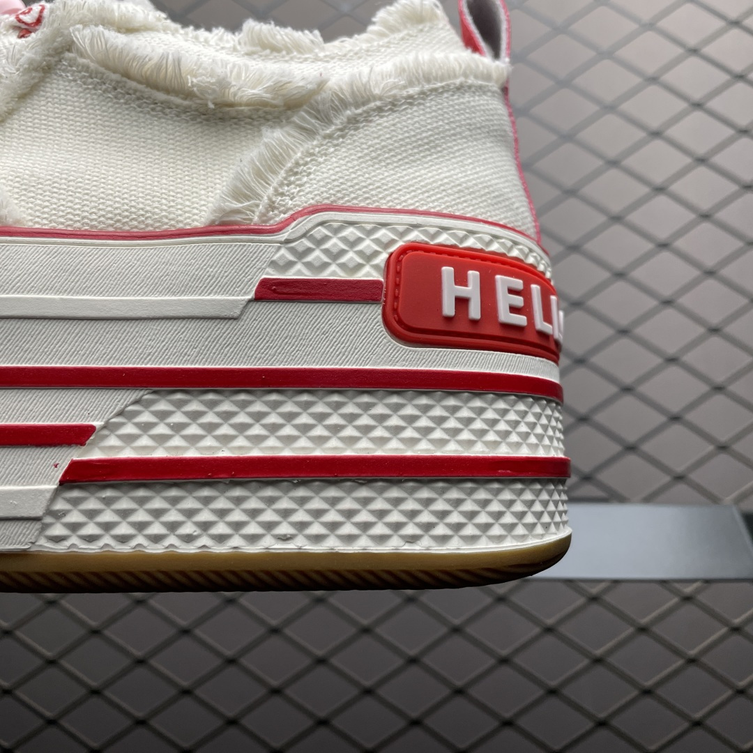 图片[4]-Sanrio 三丽鸥 x OLD ORDER 联名限定 凯蒂粉蓝 6.5CM 厚底增高帆布鞋 马卡龙 鞋身满印的Hello Kitty凯蒂猫图案真的好可爱 粉蓝色系的毛边设计满满小香风氛围感 脚感蛮舒适的不磨脚，搭配清新干净 小个子也能拥有大长腿 出街穿这双回头率拉满了 氛围感就够了 日常穿搭也很出彩啦 尺码：35 36 37 38 39 40-选品中心