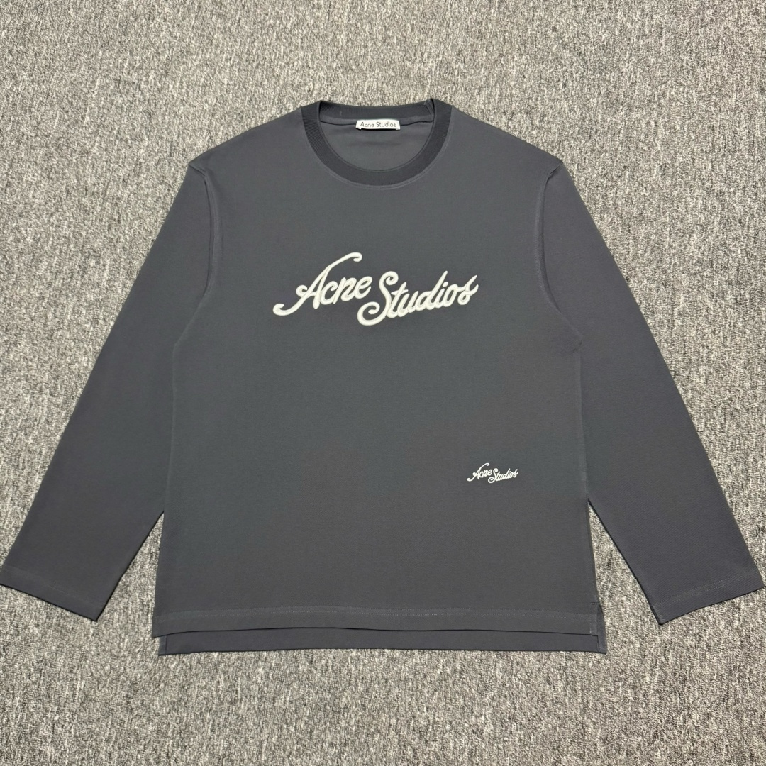 S# Acne Studios 立体绣花长袖 真正原版购回开发打版 高端零售专供 品质保证 100%放心出街 尺码：S M L-选品中心