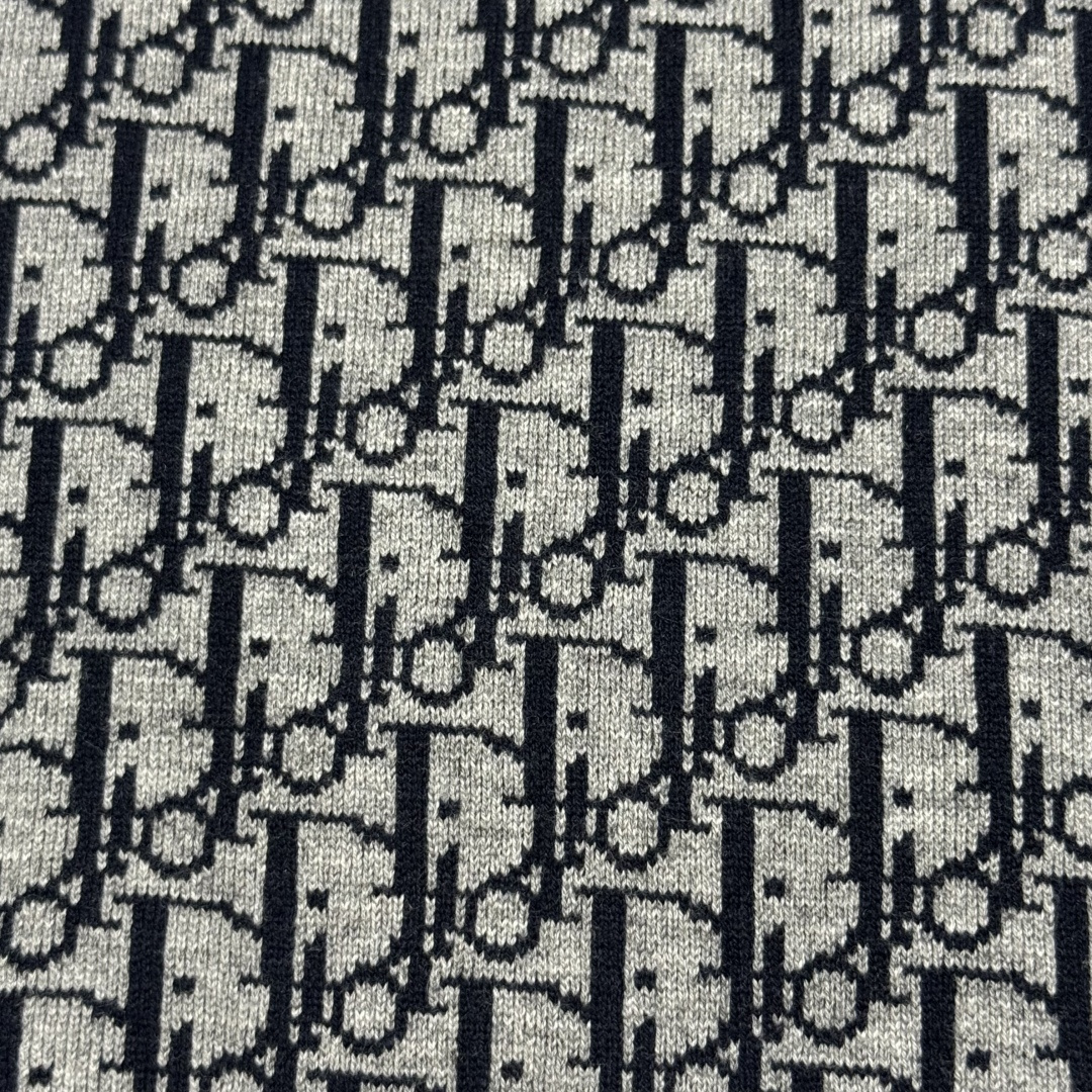 图片[5]-S# Dior 迪奥 羊绒混纺 满印针织拉链卫衣 外套 真正原版购回开发打版 高端零售专供 品质保证 100%放心出街 尺码：S M L XL-选品中心