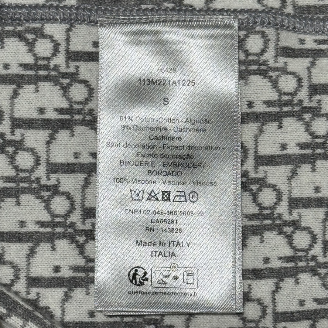 图片[8]-S# Dior 迪奥 羊绒混纺 满印针织拉链卫衣 外套 真正原版购回开发打版 高端零售专供 品质保证 100%放心出街 尺码：S M L XL-选品中心