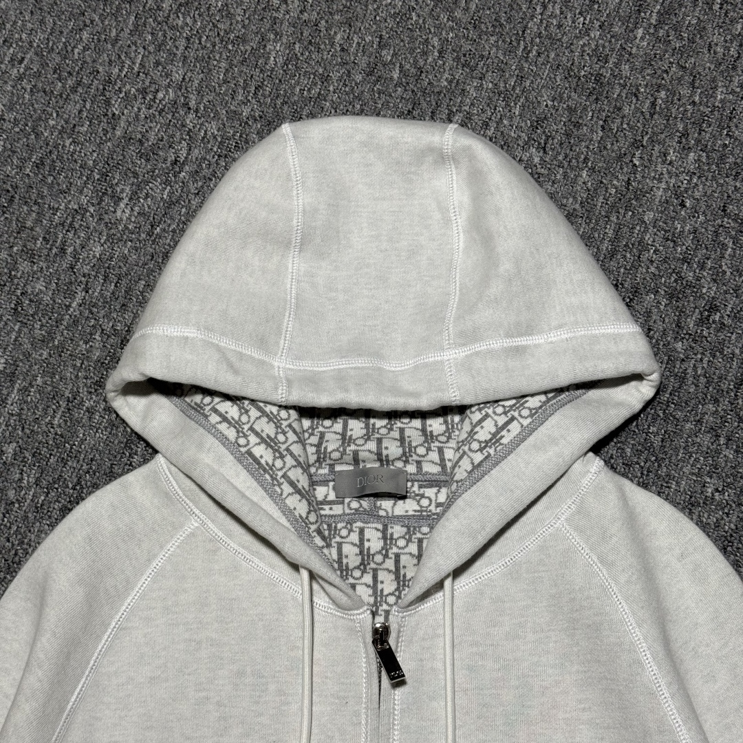 图片[2]-S# Dior 迪奥 羊绒混纺 满印针织拉链卫衣 外套 真正原版购回开发打版 高端零售专供 品质保证 100%放心出街 尺码：S M L XL-选品中心