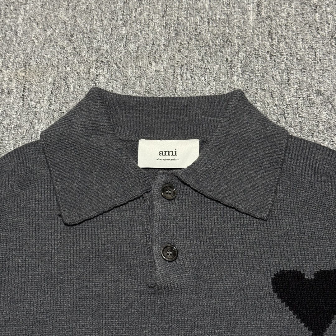 S# Ami 爱心POLO 毛衣 真正原版开发 高端零售专供 品质保证 100%放心出街 尺码:S M