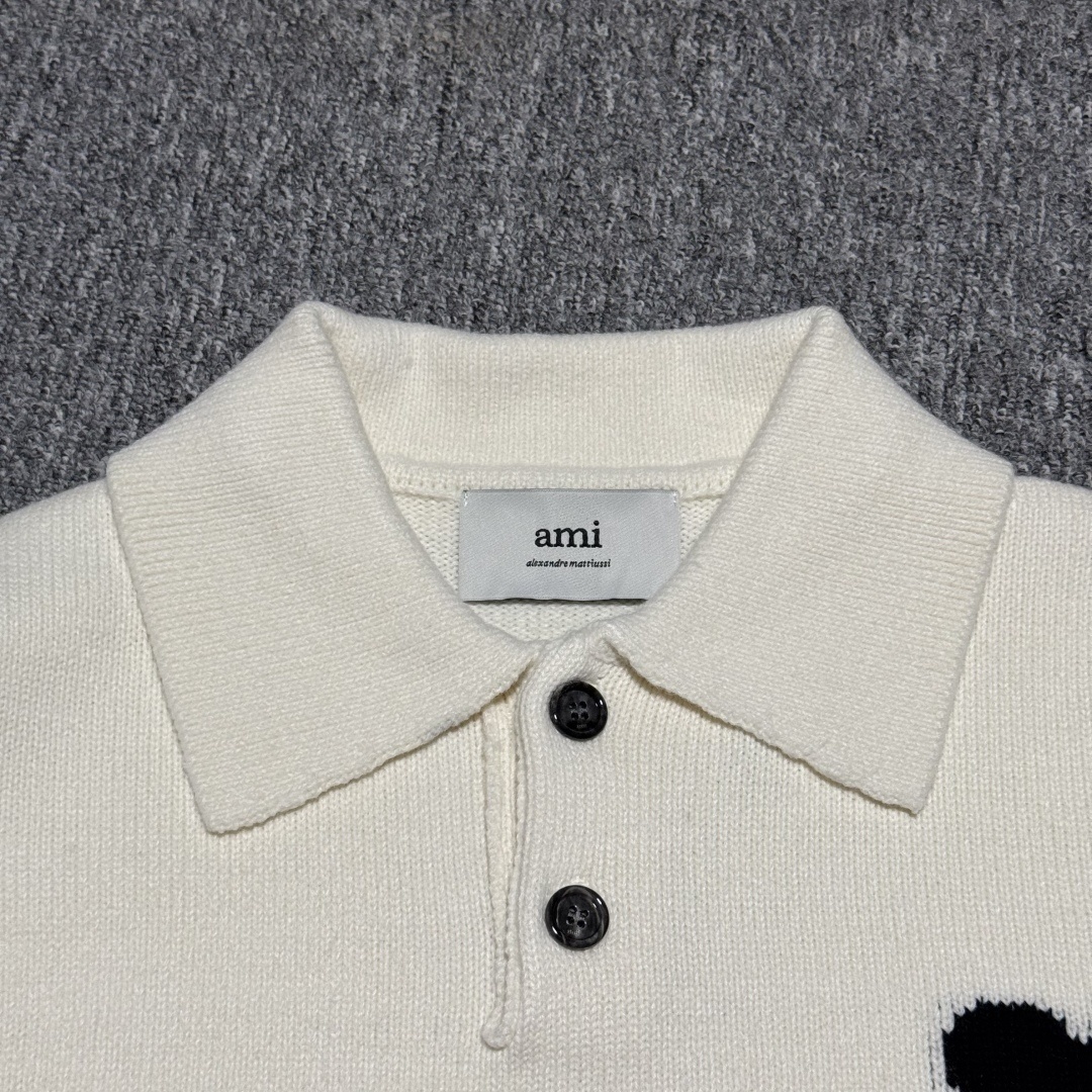S# Ami 爱心POLO 毛衣 真正原版开发 高端零售专供 品质保证 100%放心出街 尺码:S M
