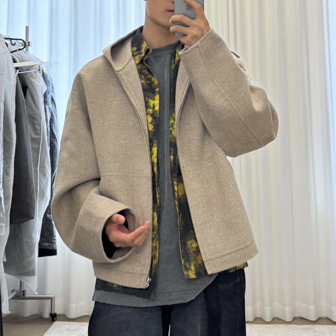 精选网络上身效果图 S# Acne Studios 25FW 羊绒帽衫外套卫衣 真正原版购回开发打版 高端零售专供 品质保证 100%放心出街