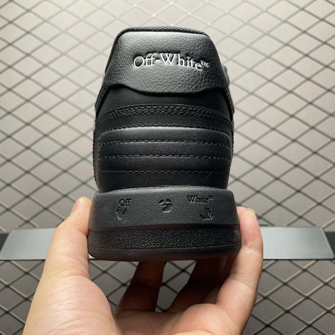 图片[2]-Off-White Out of Office 低帮复古休闲鞋 该款运动鞋单品有皮质制成饰有品牌标志性 Zip Tie束线带吊牌牌，侧面饰有Arrows图案，展现出品牌对街头风格的偏爱 尺码：36 37 38 39 40 41 42 43 44 45 46 47-选品中心