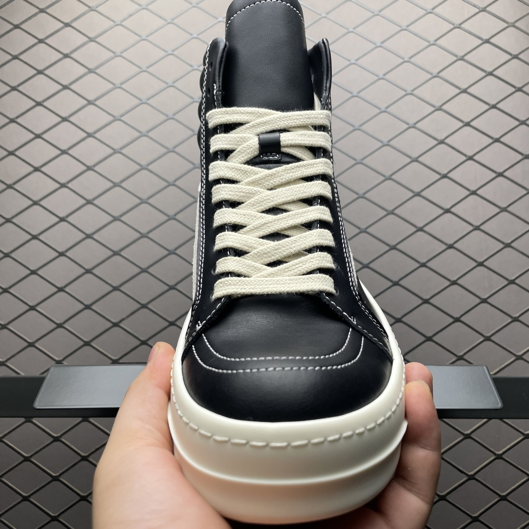 图片[8]-Rickowens 瑞克 欧文斯 高街 高帮休闲板鞋 独家私模大底 定制头层牛皮 针车间距都是极致还原 一比一规格礼盒装 重达3斤以上 外加定制欧文斯保护盒 全套包装及配件 高端零售专供品质 区别市场货 纯手工打造 每一只都是独一无二 有手工质感的味道 尺码：36 37 38 39 40 41 42 43 44 45 46-选品中心