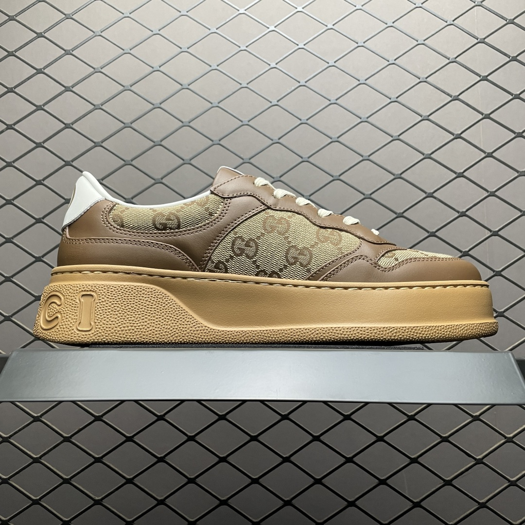 图片[3]-纯原 Gucci 古驰 Chunky 饼干鞋 全新订单出货 购入原版开发 平台高端零售 海外充Z专供品质 皮料、面料按原鞋标准定制 独立磨具，区别市面流通版本，配全新专柜包装，出厂即经过严格QC质检，细节、品控到位 完全遵循原版工艺打造 尺码：35 36 37 38 39 40 41 42 43 44 45-选品中心