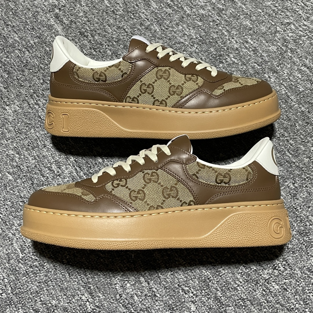 图片[5]-纯原 Gucci 古驰 Chunky 饼干鞋 全新订单出货 购入原版开发 平台高端零售 海外充Z专供品质 皮料、面料按原鞋标准定制 独立磨具，区别市面流通版本，配全新专柜包装，出厂即经过严格QC质检，细节、品控到位 完全遵循原版工艺打造 尺码：35 36 37 38 39 40 41 42 43 44 45-选品中心