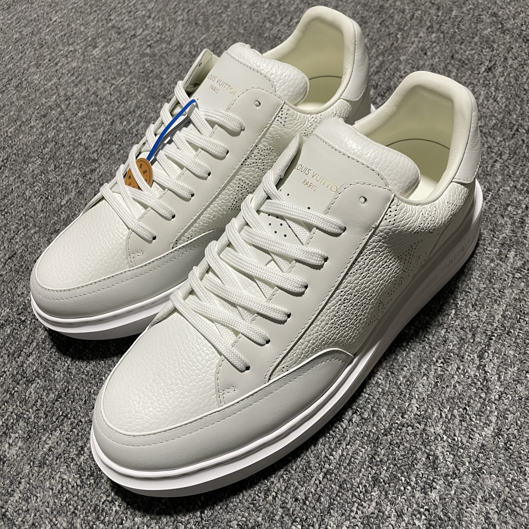 图片[4]-Louis Vuitton LV 路易威登 Beverly Hills 低帮休闲板鞋 海淘代购同渠道品质 高端零售 外贸充正专供 原版购入开发 ZP级全套包装 完美楦型 正确卡色 大底TPU 质感媲美原版 细节与原版一致 请注意区分市面通货材 尺码：38 39 40 41 42 43 44 45 46-选品中心