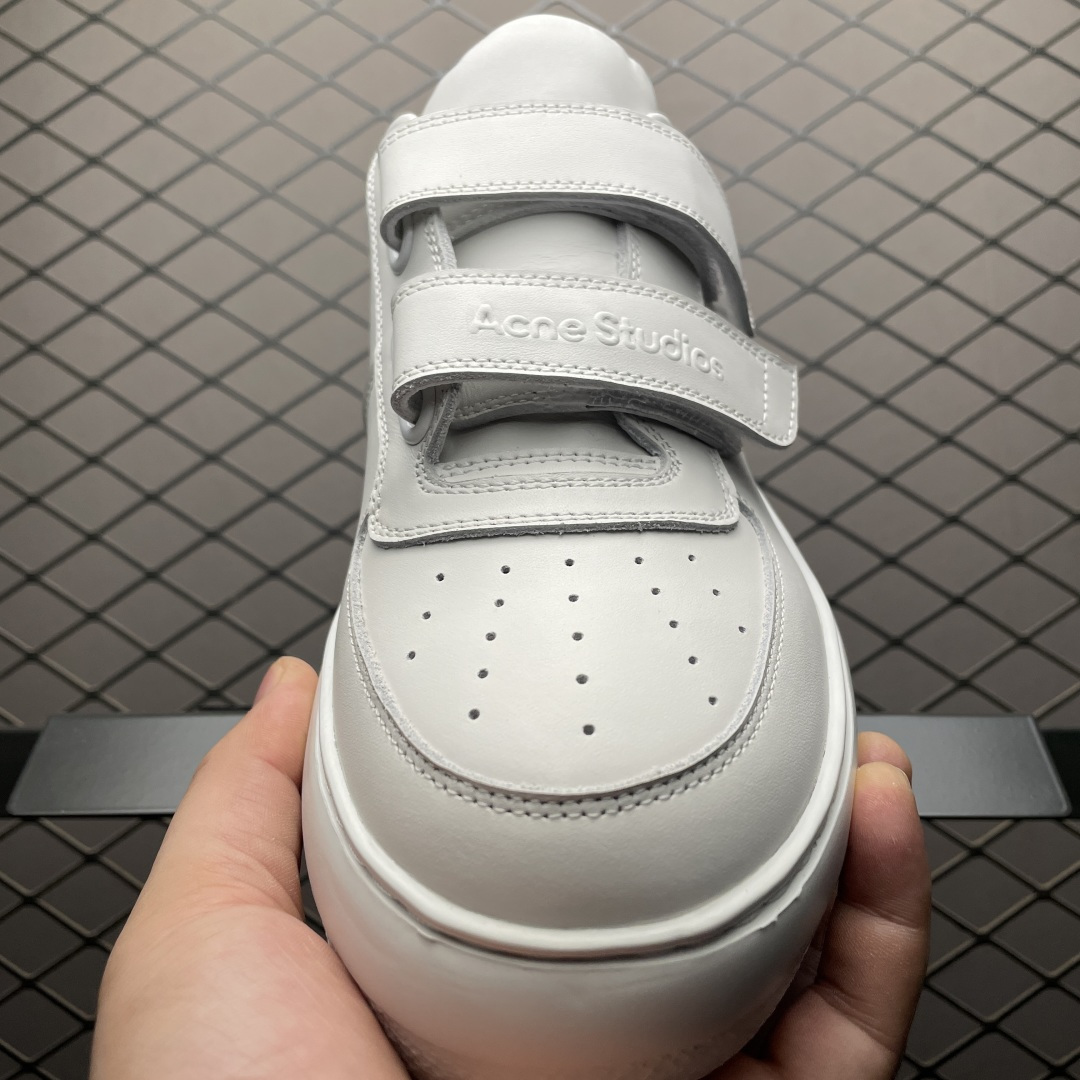 图片[9]-海淘专供版 Acne Studios 魔术贴 低帮休闲小白鞋 欧阳娜娜 赵露思 宋佳 杨超越 宋佳同款 高端零售 外贸充正专供 原版购入开发 正确奶香大底 正确全鞋身采用进口头层皮 请注意区分市面通货材 尺码：35 36 37 38 39 40-选品中心