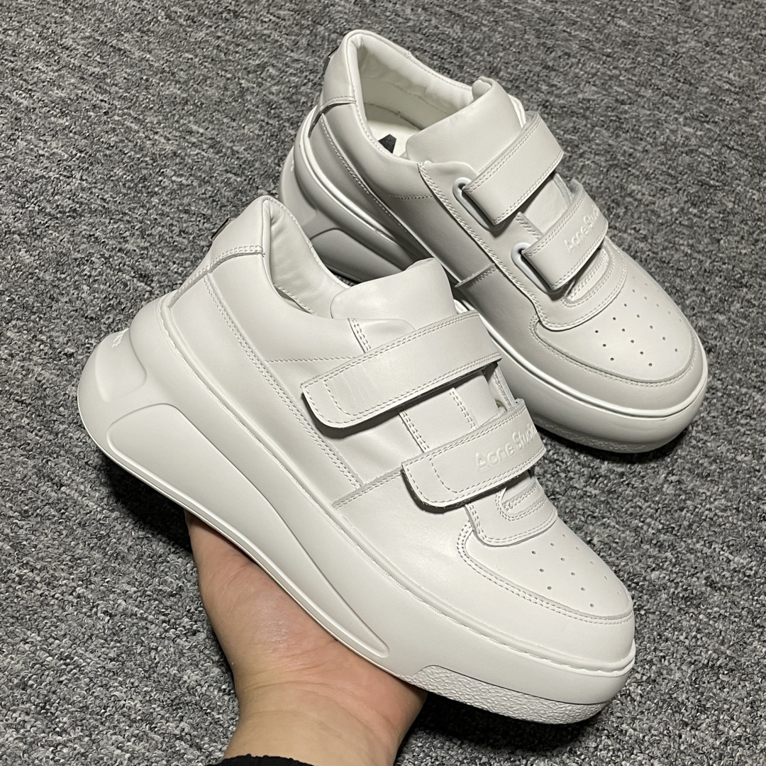 图片[6]-海淘专供版 Acne Studios 魔术贴 低帮休闲小白鞋 欧阳娜娜 赵露思 宋佳 杨超越 宋佳同款 高端零售 外贸充正专供 原版购入开发 正确奶香大底 正确全鞋身采用进口头层皮 请注意区分市面通货材 尺码：35 36 37 38 39 40-选品中心