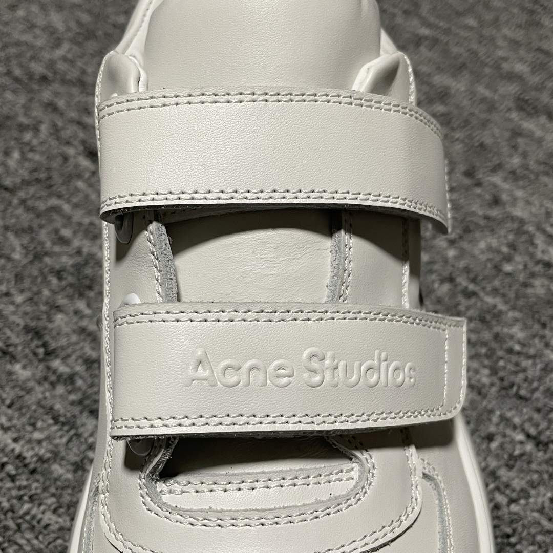 图片[8]-海淘专供版 Acne Studios 魔术贴 低帮休闲小白鞋 欧阳娜娜 赵露思 宋佳 杨超越 宋佳同款 高端零售 外贸充正专供 原版购入开发 正确奶香大底 正确全鞋身采用进口头层皮 请注意区分市面通货材 尺码：35 36 37 38 39 40-选品中心