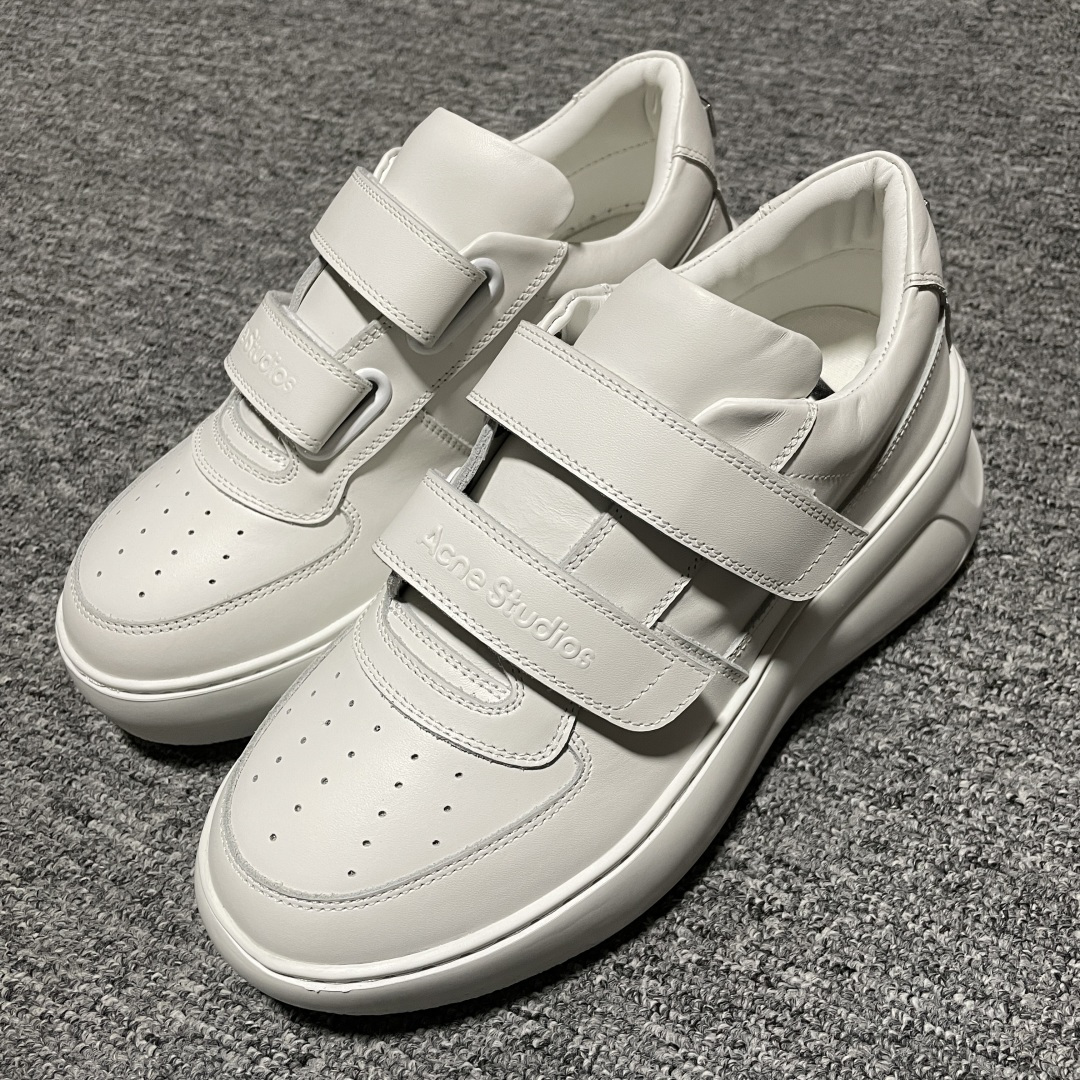 图片[4]-海淘专供版 Acne Studios 魔术贴 低帮休闲小白鞋 欧阳娜娜 赵露思 宋佳 杨超越 宋佳同款 高端零售 外贸充正专供 原版购入开发 正确奶香大底 正确全鞋身采用进口头层皮 请注意区分市面通货材 尺码：35 36 37 38 39 40-选品中心