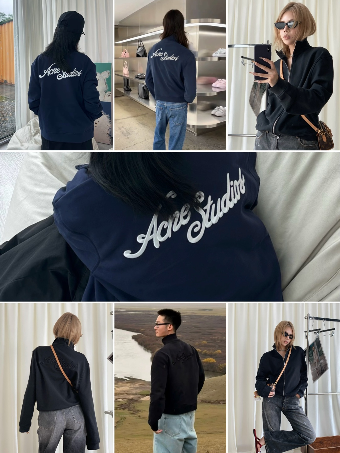 图片[7]-S# Acne Studios 立领 后背高抛字母刺绣 加绒夹克外套 真正原版购回开发打版 高端零售专供 品质保证 100%放心出街 尺码：M/S L/M XL/L-选品中心