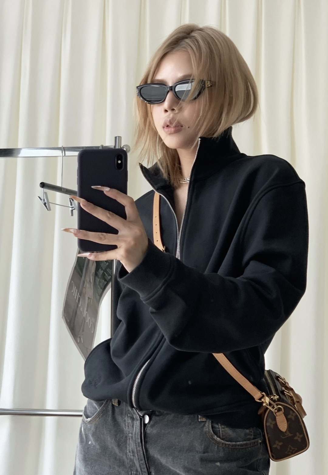 精选网络上身效果图 S# Acne Studios 立领 后背高抛字母刺绣 加绒夹克外套 真正原版购回开发打版 高端零售专供 品质保证 100%放心出街