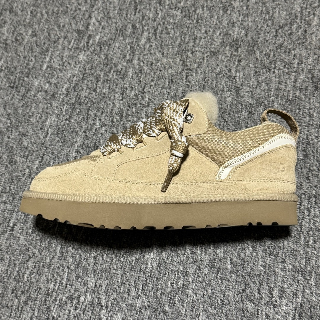 图片[5]-【中性款】 平台外贸专供 UGG Lowmel 梅尔 粗鞋带款 中性雪地靴 面包鞋 1144032 十年品牌制鞋代工厂生产线出品 注重每一处细节 隆丰A级真羊皮毛一体 完全遵循ZP工艺流程打造 内增灰色加粗鞋带一副 售后需配件完整 尺码：35 36 37 38 39 40 41 42 43 44 45 多版本供应 注意区分品质-选品中心