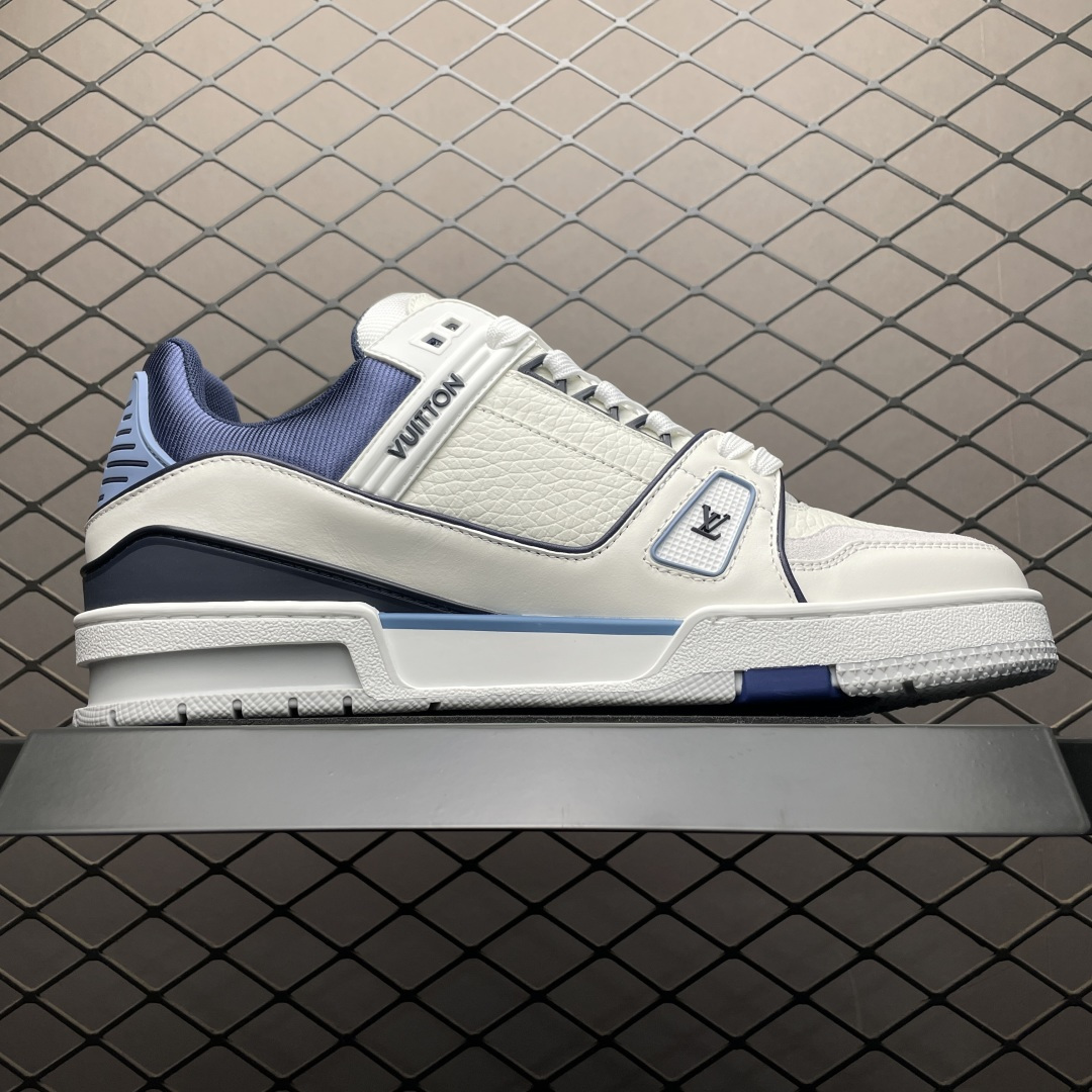 图片[3]-Louis Vuitton 路易威登 LV Trainer 低帮休闲板鞋 海淘代购同渠道品质 高端零售 外贸充正专供 原版购入开发 ZP级全套包装 完美楦型 正确卡色 大底TPU 质感媲美原版 细节与原版一致 请注意区分市面通货材 尺码：38 39 40 41 42 43 44 45 46-选品中心