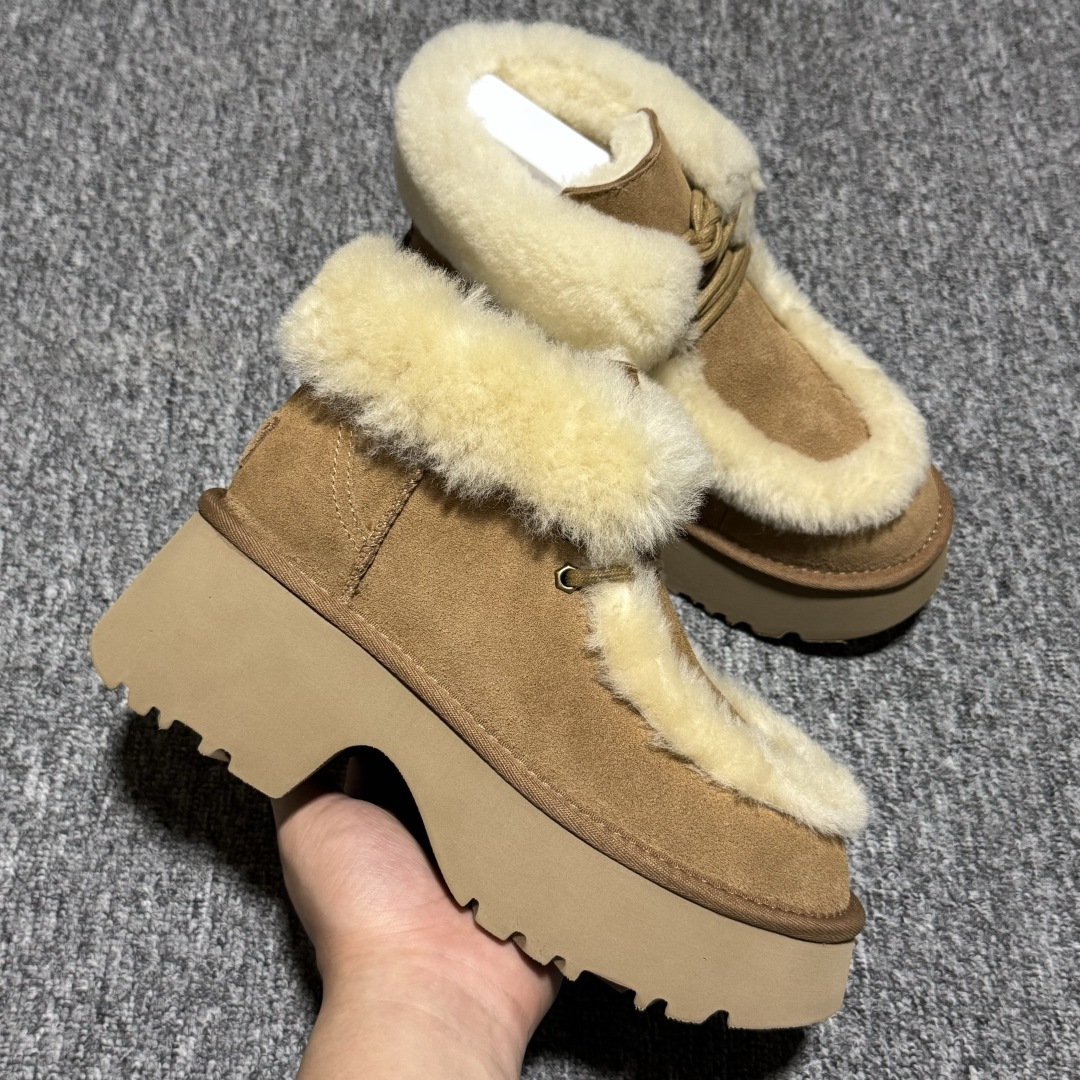 图片[6]-平台外贸专供 UGG Esmee 女子雪地靴 1171532 十年品牌制鞋代工厂生产线出品 注重每一处细节 隆丰A级真羊皮毛一体 完全遵循ZP工艺流程打造 尺码：35 36 37 38 39 40-选品中心