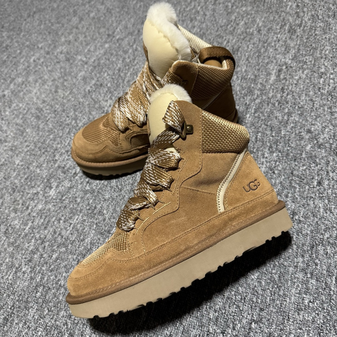 图片[4]-平台外贸专供 UGG Highmel 梅尔 粗鞋带款 高帮雪地靴 面包鞋 1145390 十年品牌制鞋代工厂生产线出品 注重每一处细节 隆丰A级真羊皮毛一体 完全遵循ZP工艺流程打造 尺码：35 36 37 38 39 40 41-选品中心