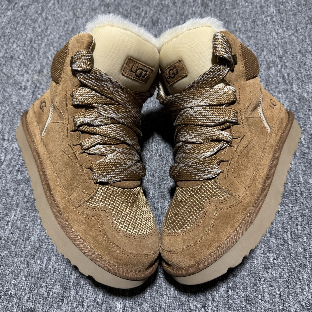 图片[2]-平台外贸专供 UGG Highmel 梅尔 粗鞋带款 高帮雪地靴 面包鞋 1145390 十年品牌制鞋代工厂生产线出品 注重每一处细节 隆丰A级真羊皮毛一体 完全遵循ZP工艺流程打造 尺码：35 36 37 38 39 40 41-选品中心