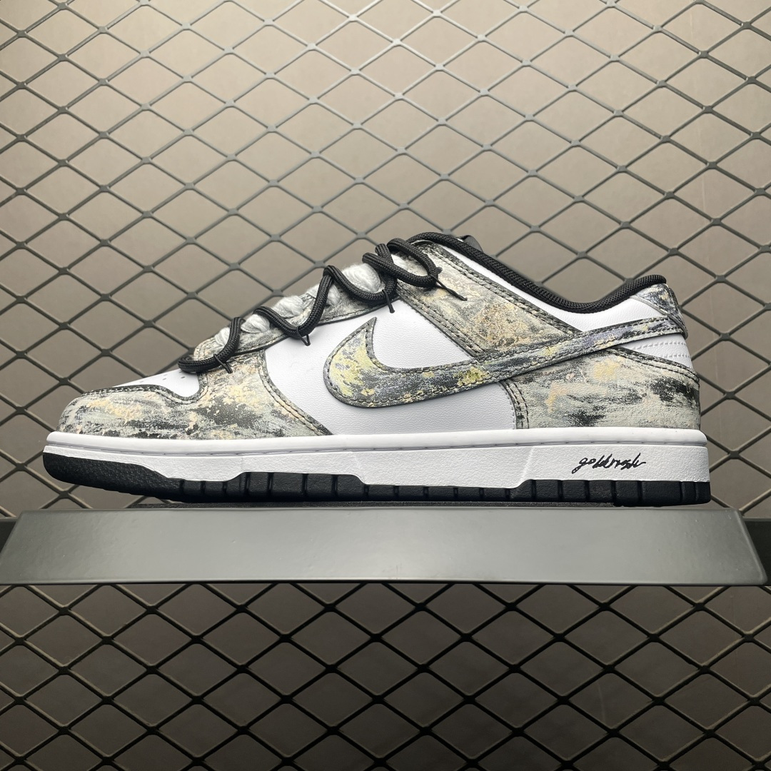 NK Dunk Low 客制款 低帮休闲板鞋 HF5441-100 尺码：40 40.5 41 42 42.5 43 44 44.5 45 46-选品中心